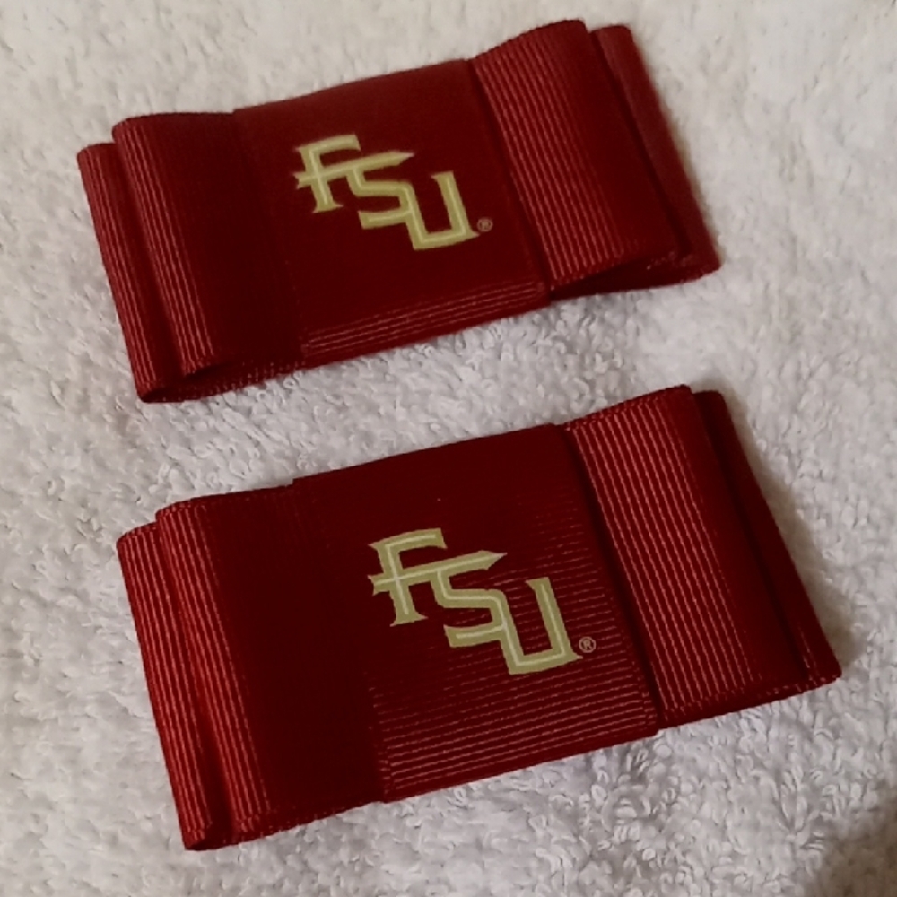 Red FSU Shoe Bows